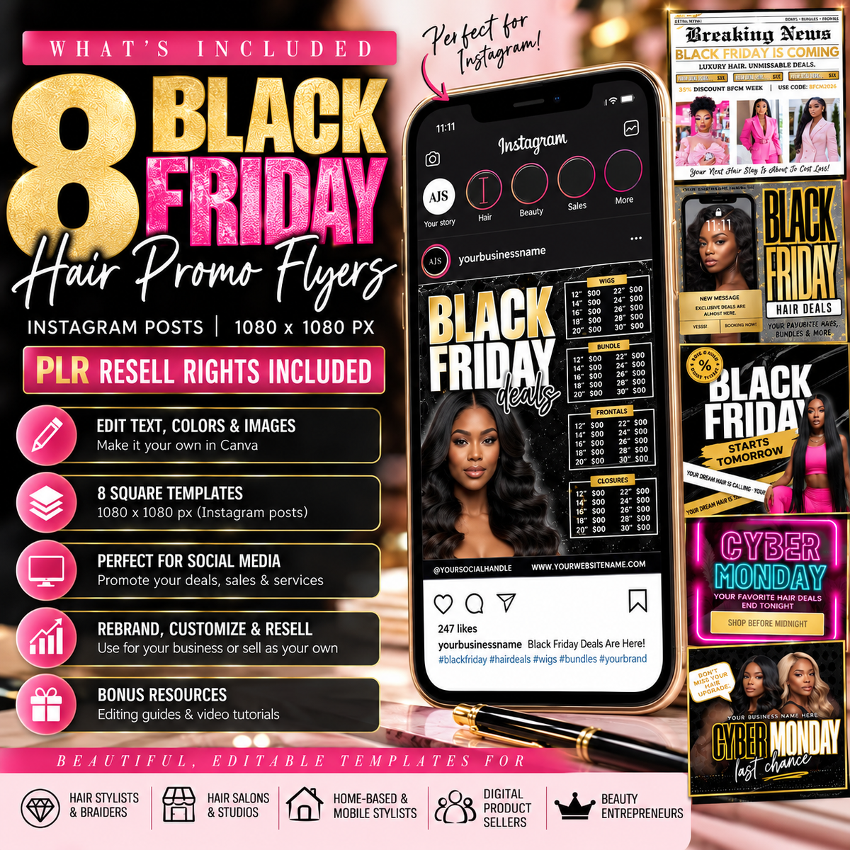 Black Friday & Cyber Monday Hair Flyer Bundle