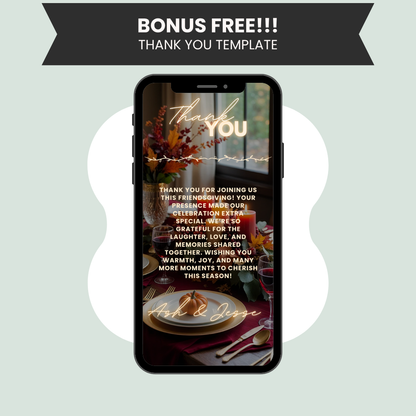 Thankful AF Thanksgiving Invitation Bundle