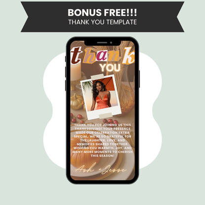 Thankful AF Thanksgiving Invitation Bundle