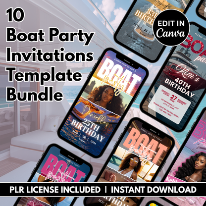 Boat Party Invitation Bundle