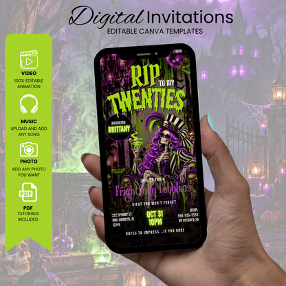 RIP to My Twenties 30th Birthday Invitation