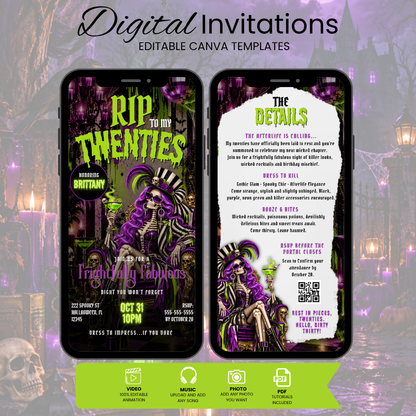 RIP to My Twenties 30th Birthday Invitation