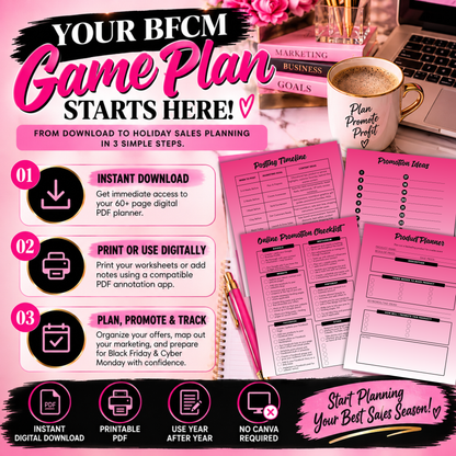 Black Friday Cyber Monday Sales Planner