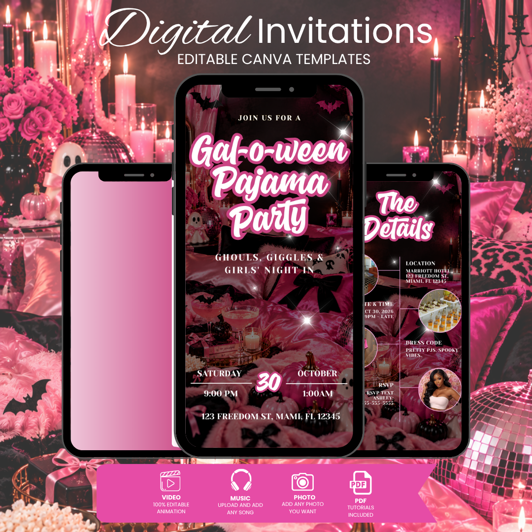 Galloween Pajama Party Invitation