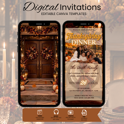 Thanksgiving Dinner Invitation Template