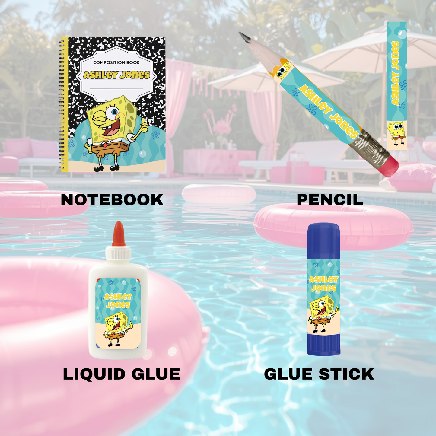 Under the Sea Back to School Supplies Template Bundle