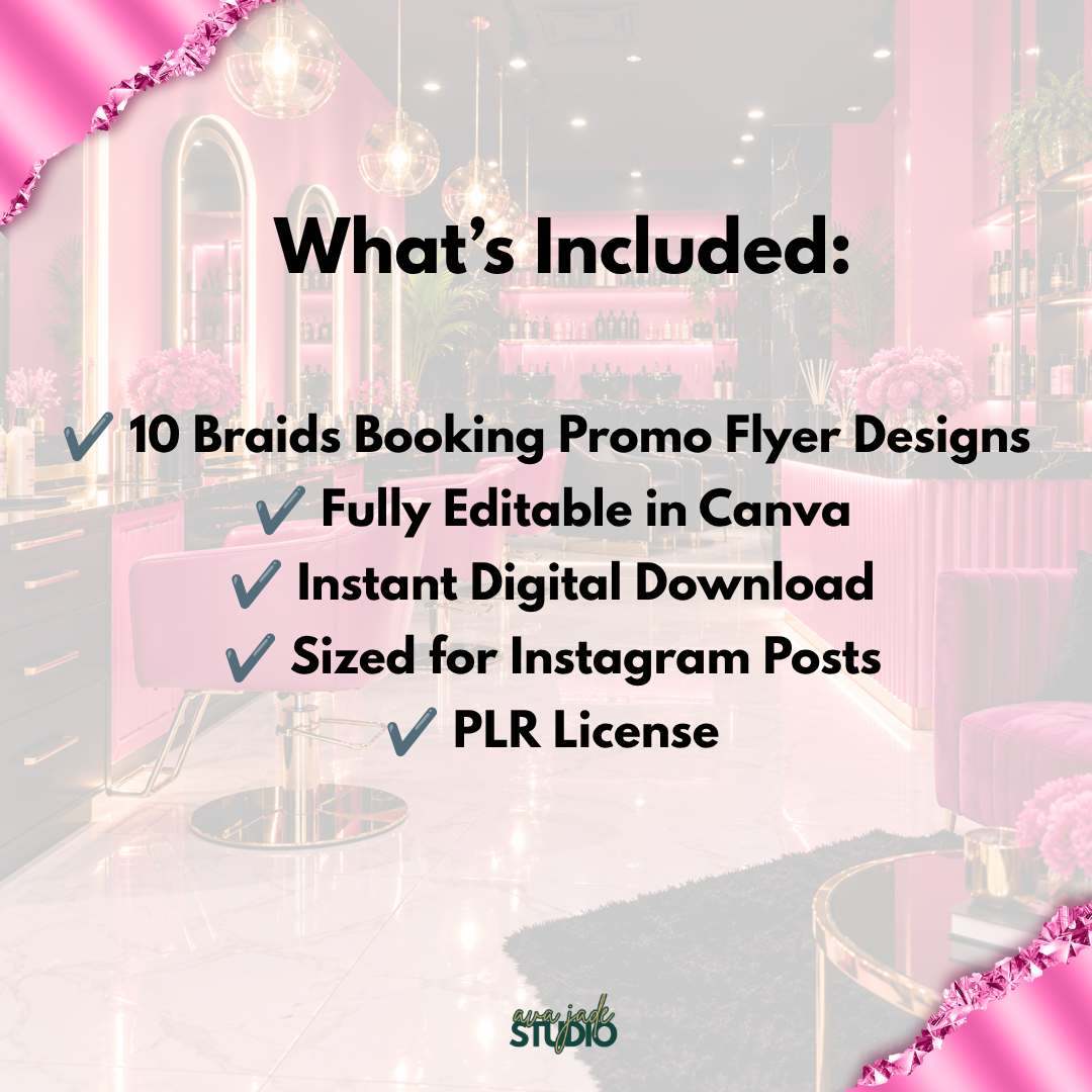 Braiding Flyer Templates PLR