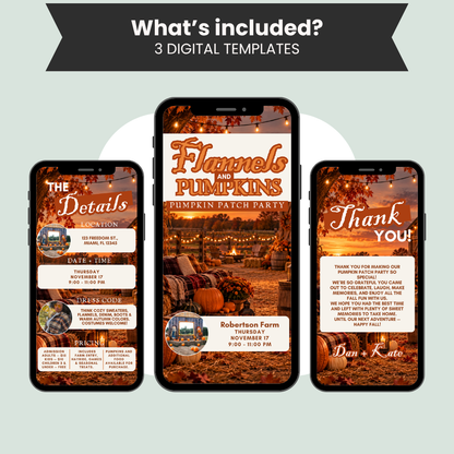 Flannels & Pumpkin Party Invite