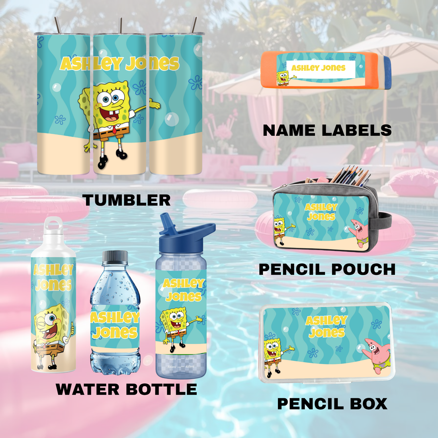 Under the Sea Back to School Supplies Template Bundle