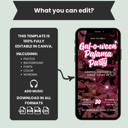 Galloween Pajama Party Invitation