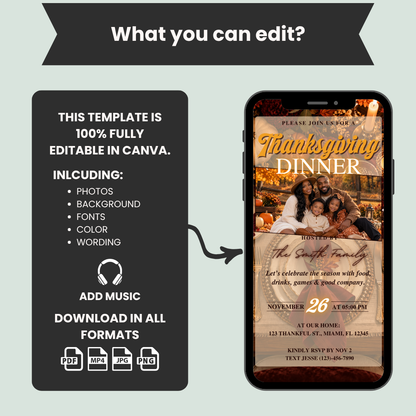 Thanksgiving Dinner Invitation Template