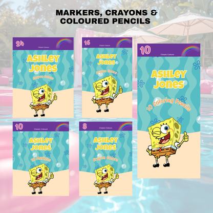 Under the Sea Back to School Supplies Template Bundle