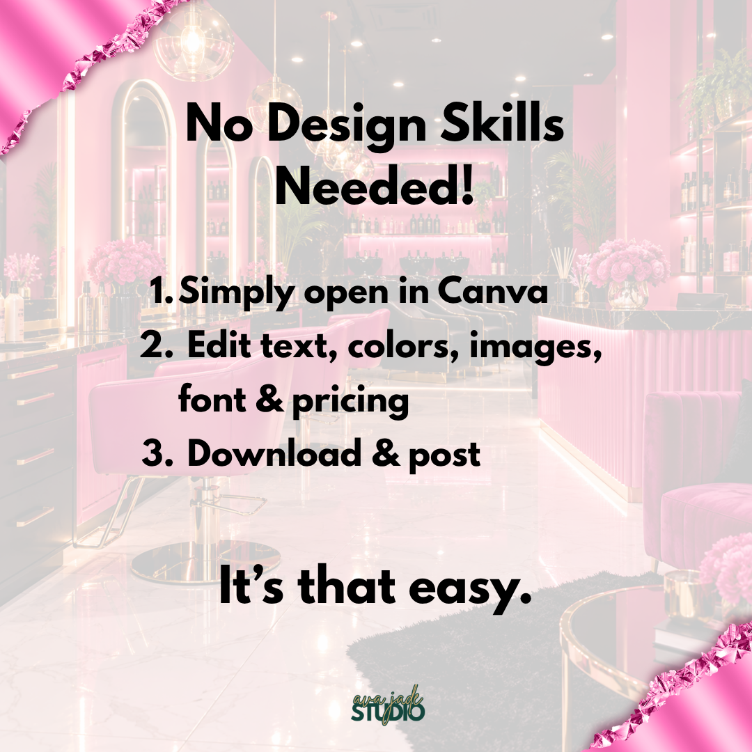 Braiding Flyer Templates PLR