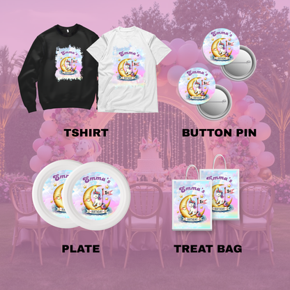 Unicorn 1st Birthday Party Favor Bundle
