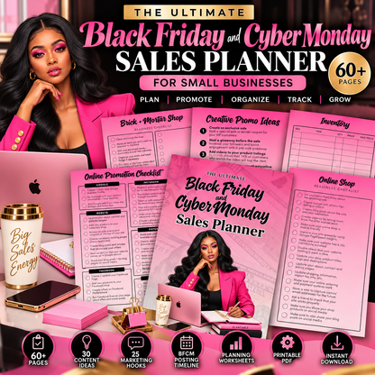 Black Friday Cyber Monday Sales Planner